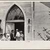 Linworth, Ohio. People leaving church
