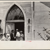 Linworth, Ohio. People leaving church