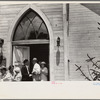 Linworth, Ohio. People leaving church