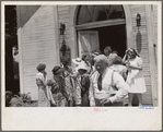 Linworth, Ohio. People leaving church