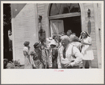 Linworth, Ohio. People leaving church