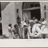 Linworth, Ohio. People leaving church