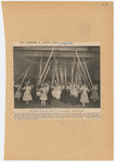 The cast performing the merry go-round scene in the stage production School Days as published in The Standard and Vanity Fair, October 16, 1908