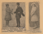 Two publicity photographs of Maud Campbell and Herman Timberg for the stage production School Days [Park Theatre, Indianapolis], as published in an unsourced Indianapolis newspaper, November 25-26, 1911