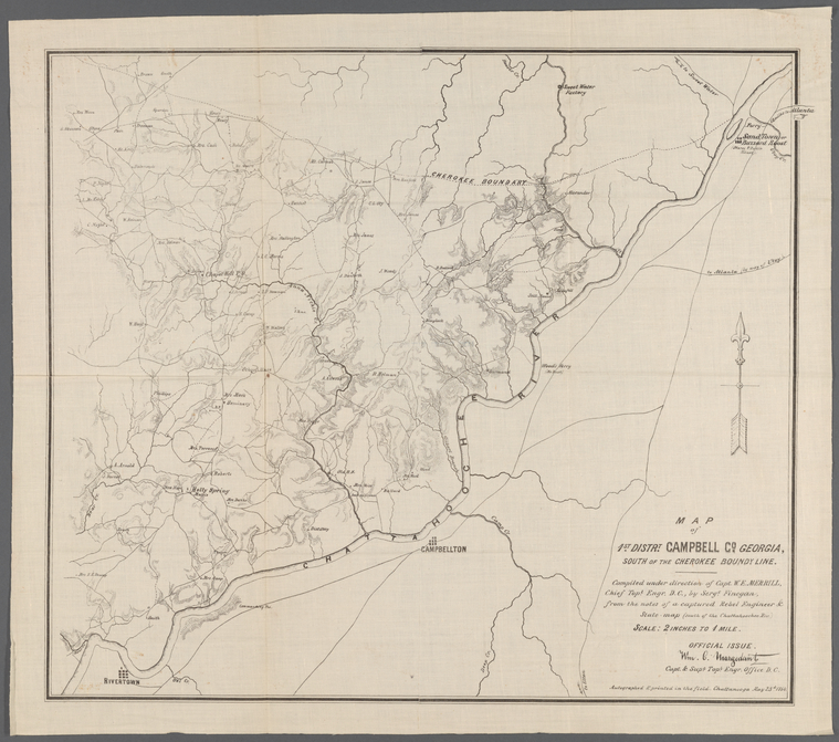 Map of first district, Campbell County, Georgia - NYPL Digital Collections