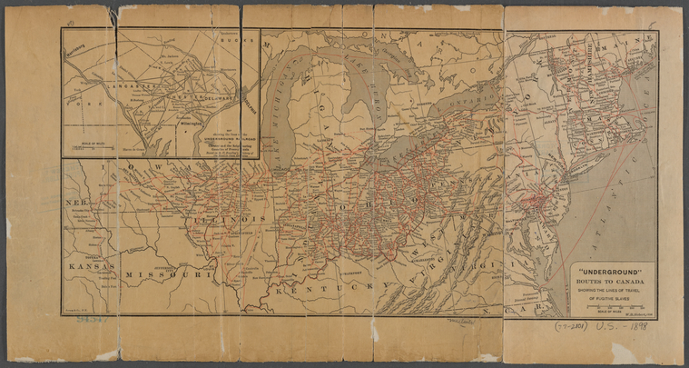 "Underground" routes to Canada, 1898.