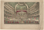 Vue perspective de l'interieur de la salle du spectacle de Veronne en Italie
