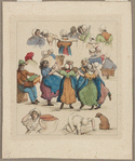 Washerwomen dancing
