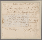 [Sumter, Thomas.] Catabaw River. To General Morgan