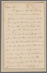 Tilghman, Tench. To Colonel Morgan