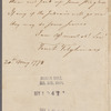 Tilghman, Tench. To Colonel Morgan
