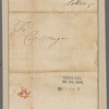 Tilghman, Tench. To Colonel Morgan