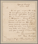 Washington, George. Hopewell Township. To Colonel Morgan