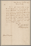 Washington, George. Hopewell Township. To Colonel Morgan