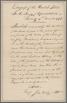 Beckley, John. Congress of the U.S. In the House of Representatives