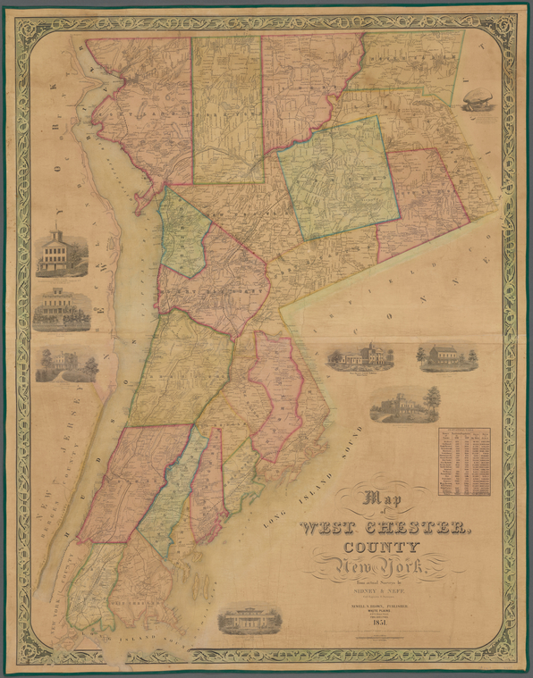 Map of West Chester County, New York NYPL Digital Collections