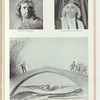Publicity photographs of Basil Gill (as Macduff), Douglas Ross (as King Duncan), and sketch of the bridge (Macbeth meets the three witches) by Edward Gordon Craig for the stage production Macbeth as published in program.