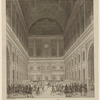 Afbeelding van het prachtige bal, op. de zaal van het Stadhuis, gegenen door de Ed. Achtb. Regering der stad Amsteldam [second line of legend cropped]
