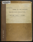 Index to the amateur periodicals collection in *DY n. c. 1-187