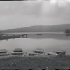 Landscape with boats in foreground