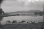 Landscape with boats in foreground