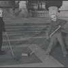 Boys in hockey masks. New York, NY