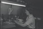 Woman making pottery