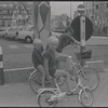 Boys riding bicycles [Knokke, Belgium?]