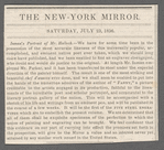 Newspaper clippings and other printed matter
