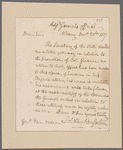 Van Rensselaer, Solomon. Albany. Adjt. General's Office. To Major General Peter Van Orden