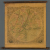 Map of the country thirty three miles around the city of New York