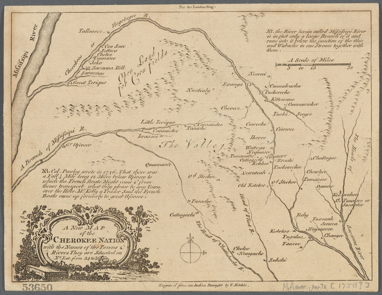 A new map of the Cherokee Nation [1760] by Thomas Kitchin