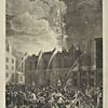 The conflagration of the Masonic Hall Chestnut Street Philadelphia.