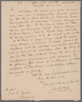 Noah, Mordecai M. Office of the National Advocate, New York. To T.U.P. Charlton