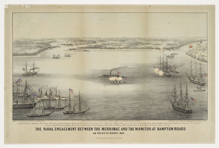 Ship building of the USS Monitor took 101 days to complete and launched from Bushwick Inlet in 1862 to battle the Confederate Navy in Civil War history