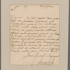 Annandale, C[harlotte, Lady]. [Scotland]. To Hugh Somervile