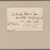 Brougham, Henry. West Chester County near New York. Envelope addressed to T. Bailey Myers