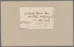 Brougham, Henry. West Chester County near New York. Envelope addressed to T. Bailey Myers