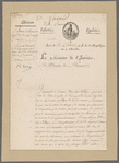 Bonaparte, Lucien. Paris. To the Minister of Finance