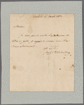 Bonaparte, Joseph. Philadelphia. To William Bayard, Jr