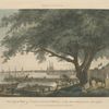 Frontispiece.  The city and port of Philadelphia, on the River Delaware from Kensington.