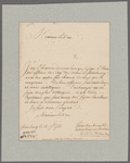 Rochambeau, Jean Baptiste Donatien de Vimeure, comte de. Strasbourg. To Monsieur le duc