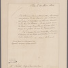 Talleyrand, Charles Maurice. Paris. To M. Strochot