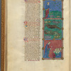 Three miniatures of plagues. With text, initials, linefillers