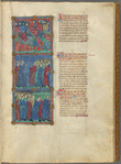 Pharaoh's army following the Israelites; Moses bearing the bones of Joseph