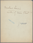 Sinclair Lewis, 1885-1951.