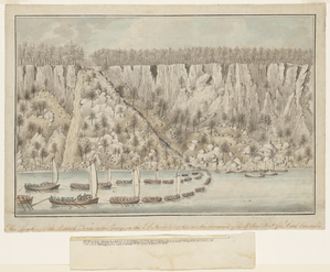 The landing of the British forces in the Jerseys on the 20th of November 1776 under the command of the Rt. Honl. Lieut. Genl. Earl Cornwallis