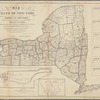 Map of the State of New-York exhibiting the several towns and counties together with the population as determined by the census of 1850