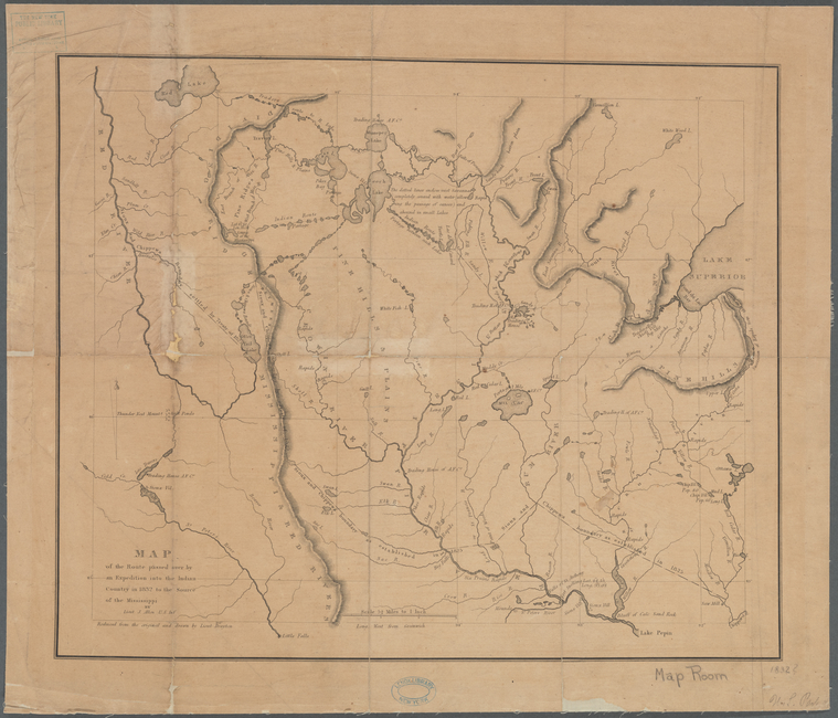 Map of the route passed over by an expedition into the Indian country ...