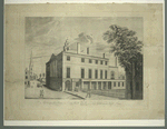 A perspective view of the City Hall in New York taken from Wall Street.